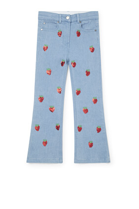 Strawberry Sequined Jeans